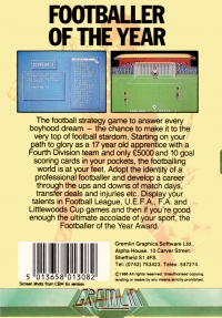 Footballer of the Year Box Art