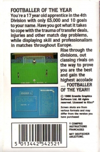 Footballer of the Year (Kixx) Box Art