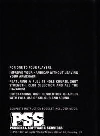 Golf (PSS) Box Art