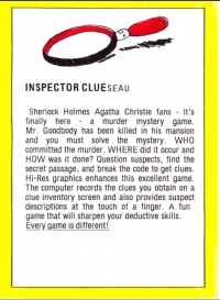 Inspector CLUEseau Box Art