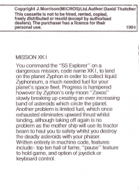 Mission XK1 Box Art