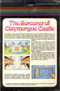 Sorcerer of Claymorgue Castle, The Box Art