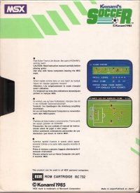 Konami's Soccer Box Art