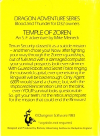 Temple of Zoren, The Box Art