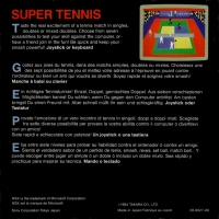 Super Tennis Box Art