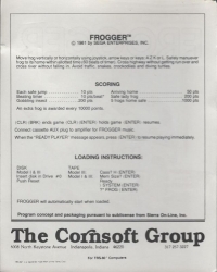 Frogger (Cornsoft / cassette) Box Art
