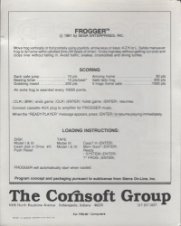 Frogger (Cornsoft / disk) Box Art