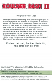 Boulder Dash II: Rockford's Revenge [NL] Box Art