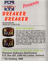 Breaker Breaker (disk) Box Art