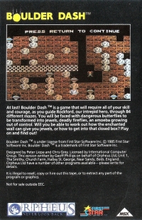 Boulder Dash Box Art