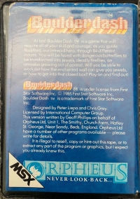 Boulderdash Box Art