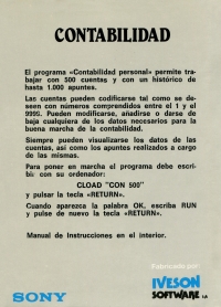 Contabilidad (Sony) Box Art