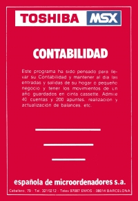 Contabilidad (Toshiba) Box Art