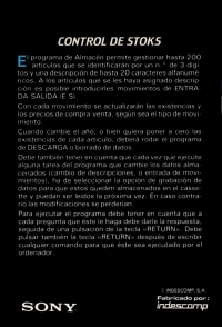 Control de Stoks Box Art