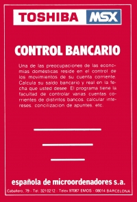 Control Bancario Box Art