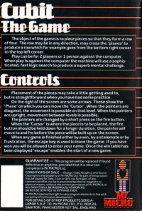 Cubit (black cassette) Box Art