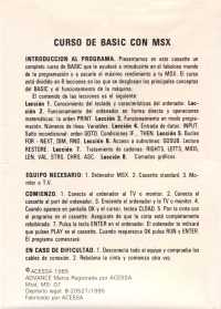 Curso de BASIC con MSX Box Art