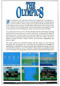 Olympics, The Box Art