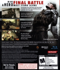Metal Gear Solid 4: Guns of the Patriots (Not For Resale) Box Art