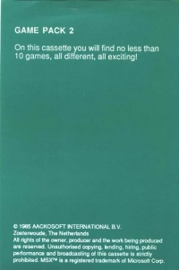 Game Pack II Box Art