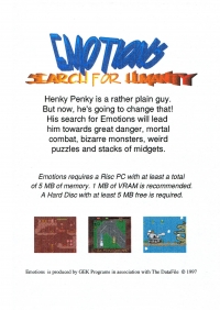 Emotions: Search for Humanity Box Art