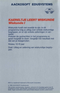 Kaereltje Leert Wiskunde: Wiskunde I Box Art
