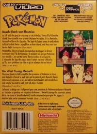 Game Boy Advance Video: Pokémon: Beach Blank-out Blastoise / Go West Young Meowth Box Art