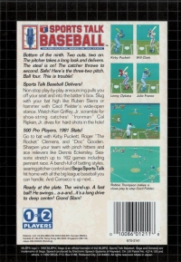 MLB Sports Talk Baseball Box Art
