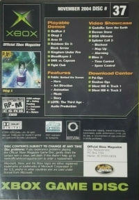 Official Xbox Magazine Disc 37 (plastic case) Box Art