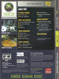 Official Xbox Magazine Disc 72 July 2007 Box Art