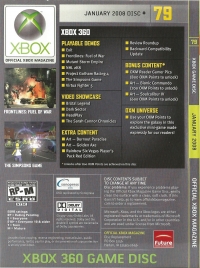 Official Xbox Magazine Disc 79 January 2008 Box Art