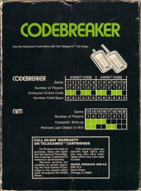Codebreaker (Sears Text Label) Box Art