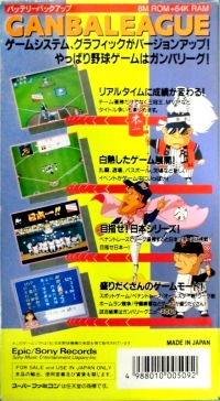 Hakunetsu Pro Yakyuu '94 Ganba League 3 Box Art