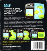 Golf (European Version) Box Art