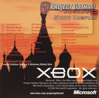 Project Gotham Racing 2 Music Sampler Box Art