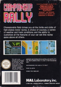Championship Rally Box Art