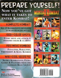 Mortal Kombat II Official Power Play Guide Box Art