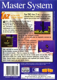 Taz in Escape From Mars (inMetro spine) Box Art