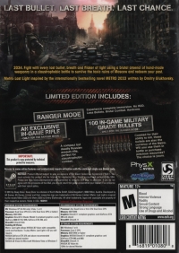Metro: Last Light - Limited Edition Box Art