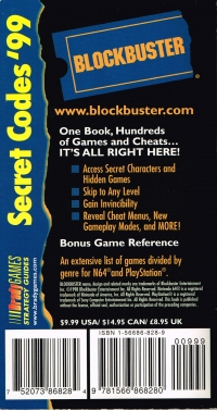 Blockbuster Secret Codes '99 Box Art