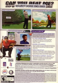 Tiger Woods PGA Tour 2004 Box Art