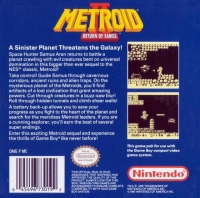 Metroid II: Return of Samus Box Art