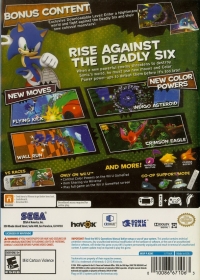 Sonic: Lost World - Deadly Six Bonus Edition Box Art