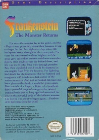 Frankenstein: The Monster Returns Box Art