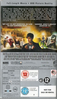 Spider-Man 3 (Not for Sale or Rental) Box Art