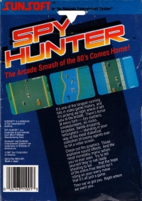 Spy Hunter (3 screw cartridge) Box Art
