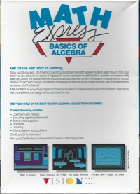Math Express: Basics of Algebra Box Art