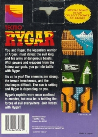 Rygar (3 screw cartridge) Box Art