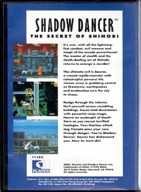 Shadow Dancer: The Secret of Shinobi - Sega Classic Box Art