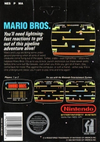 Mario Bros. - Arcade Classics Series (3 screw cartridge) Box Art